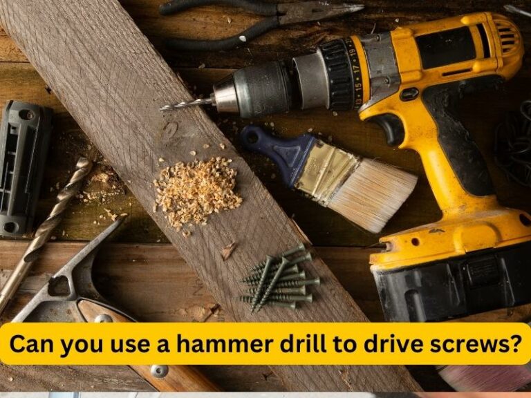 Can you use a hammer drill to drive screws