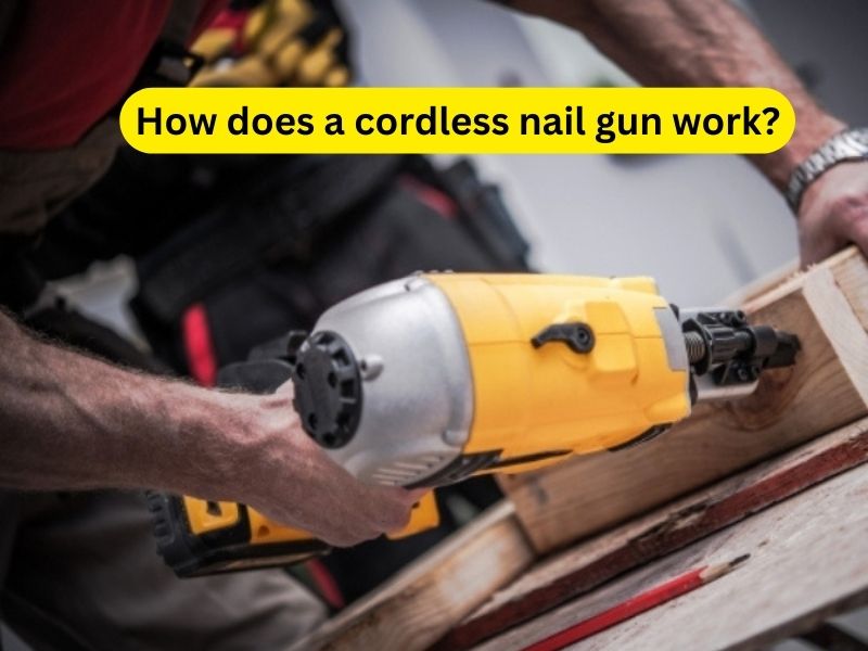 How does a cordless nail gun work